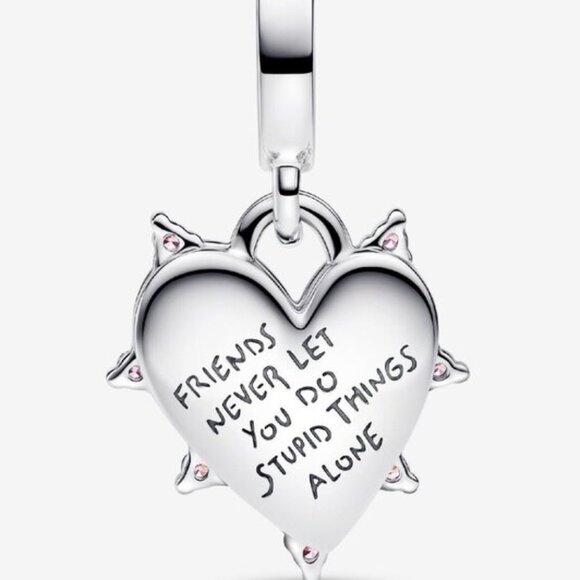 Pandora Friendship Opalescent Double Dangle Charm - Picture 2 of 5